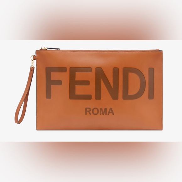 Fendi Handbags - Fendi Roma Flat Pouch Large